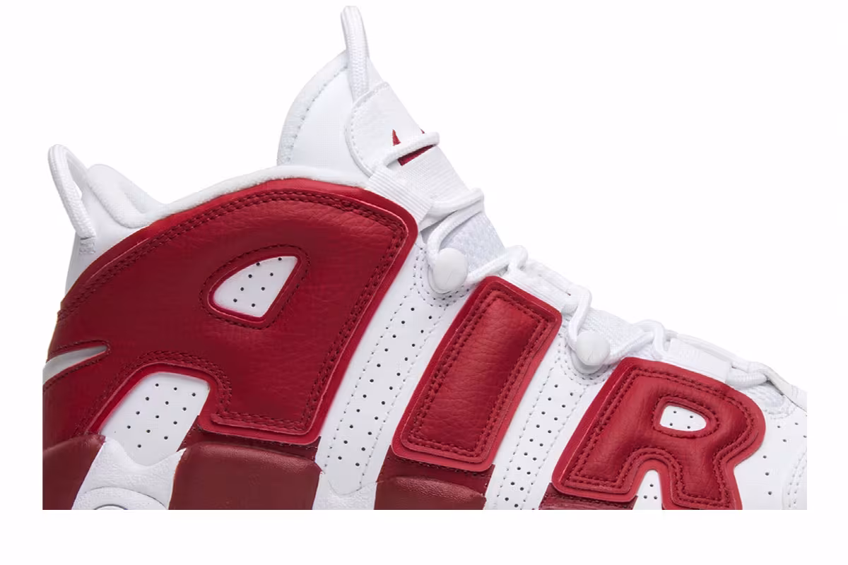 Nike Air More Uptempo White Red, view 3