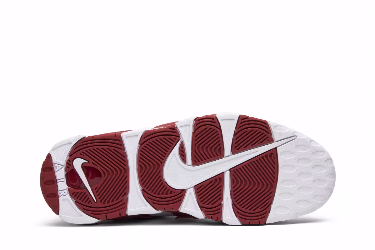 Nike Air More Uptempo White Red, view 5