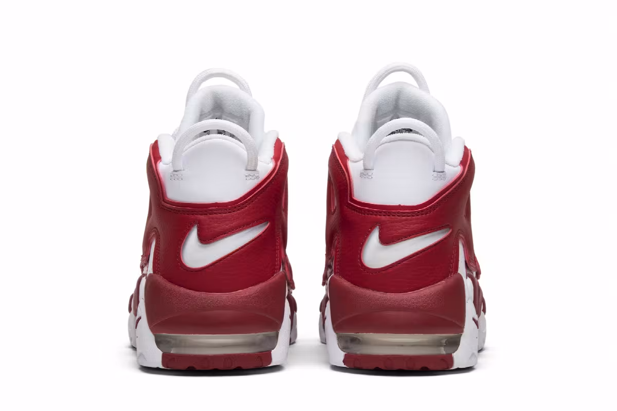 Nike Air More Uptempo White Red, view 7