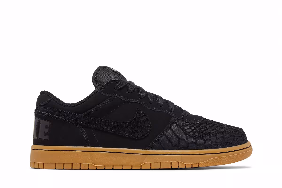 Big Nike Low Lux Black Snakeskin Gum, view 2
