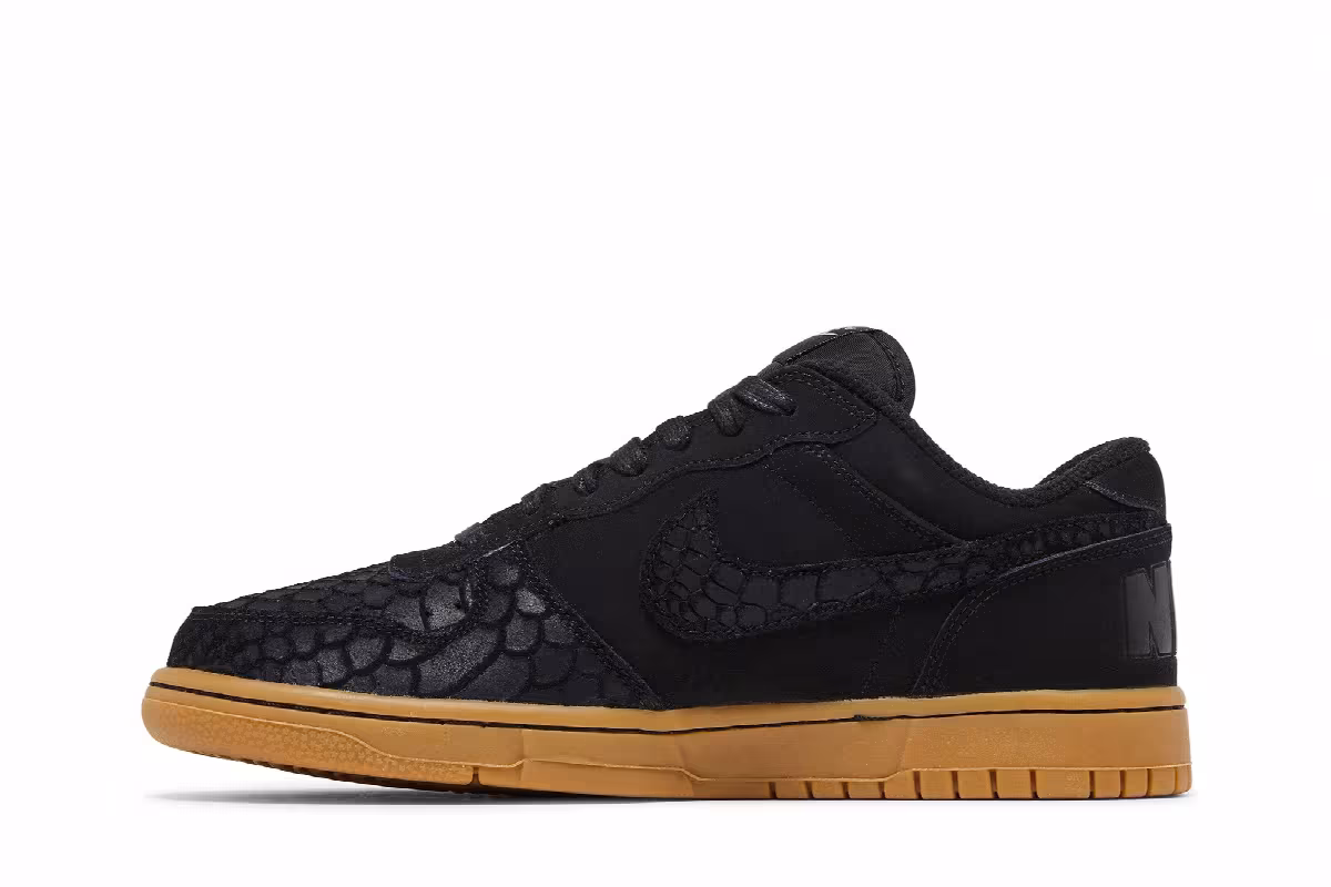 Big Nike Low Lux Black Snakeskin Gum, view 4