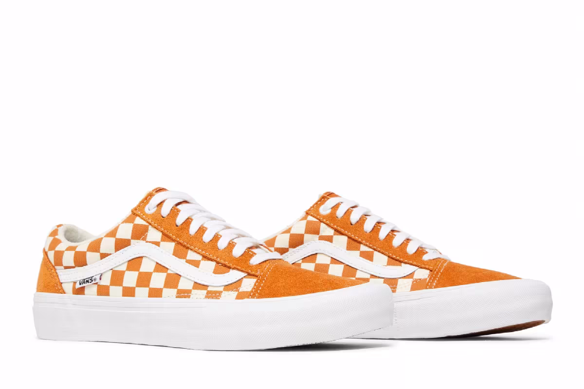 Vans Old Skool Pro Golden Oak Checkerboard, view 9