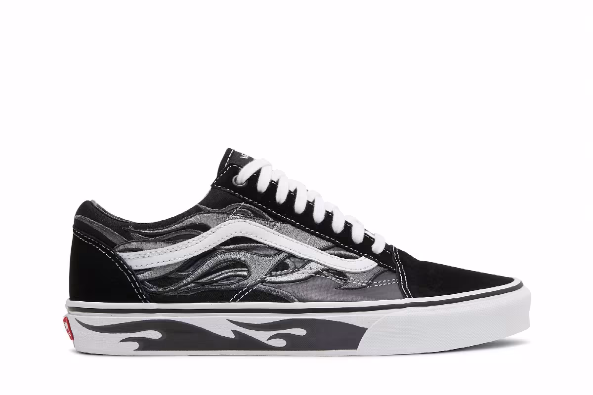 A$ap Rocky x Vans Old Skool Worldwide Pack - Black Flames, view 2