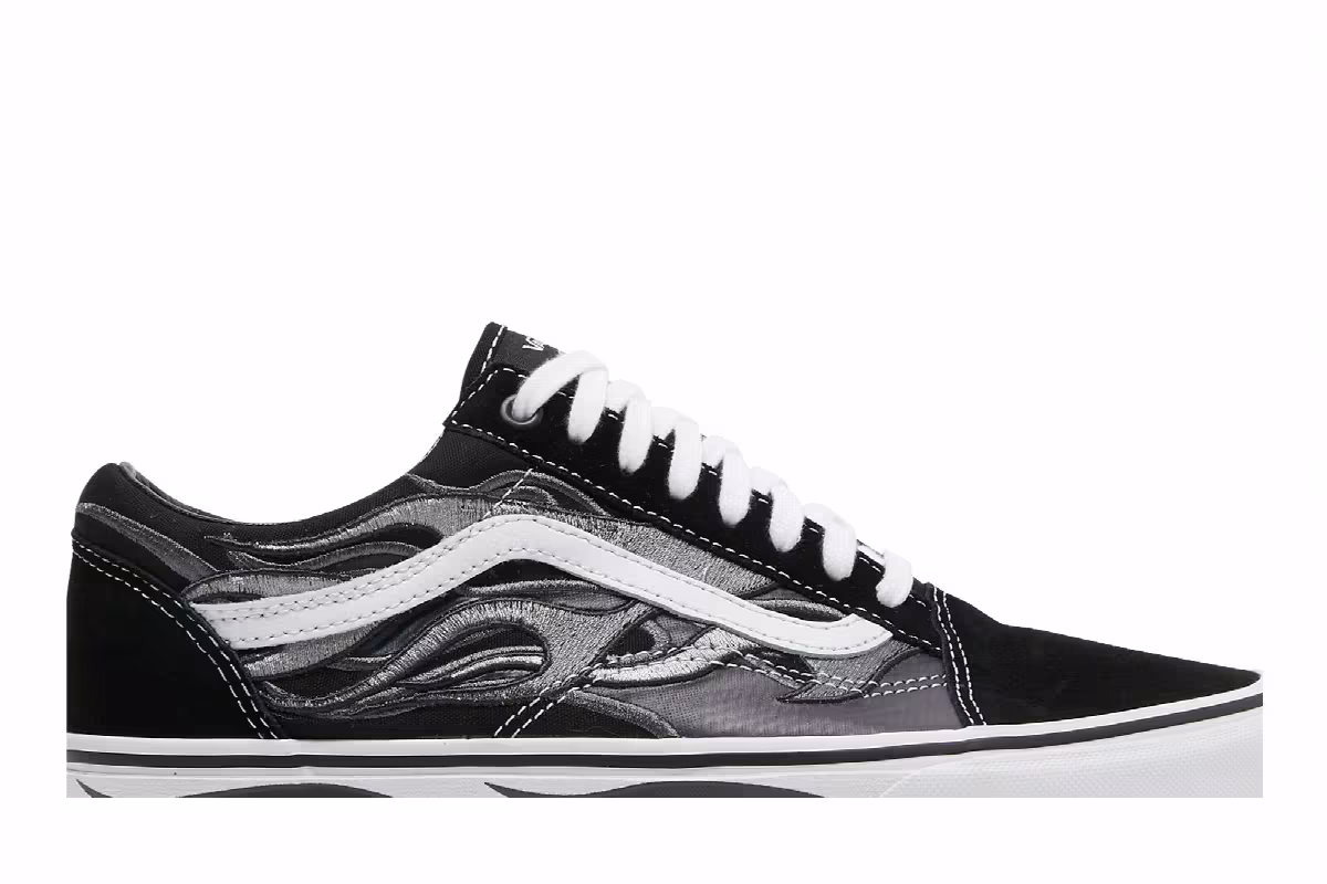 A$ap Rocky x Vans Old Skool Worldwide Pack - Black Flames, view 3