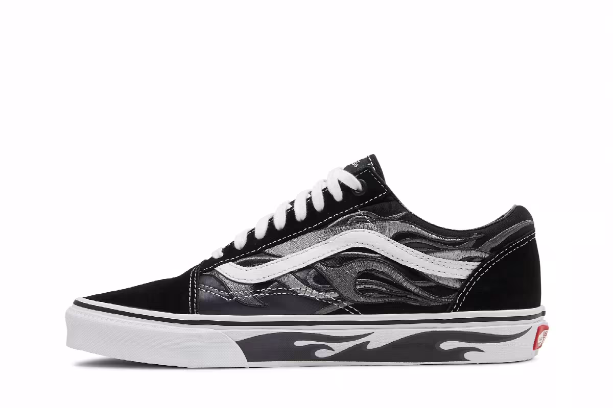 A$ap Rocky x Vans Old Skool Worldwide Pack - Black Flames, view 4