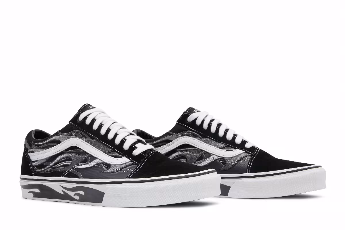A$ap Rocky x Vans Old Skool Worldwide Pack - Black Flames, view 9