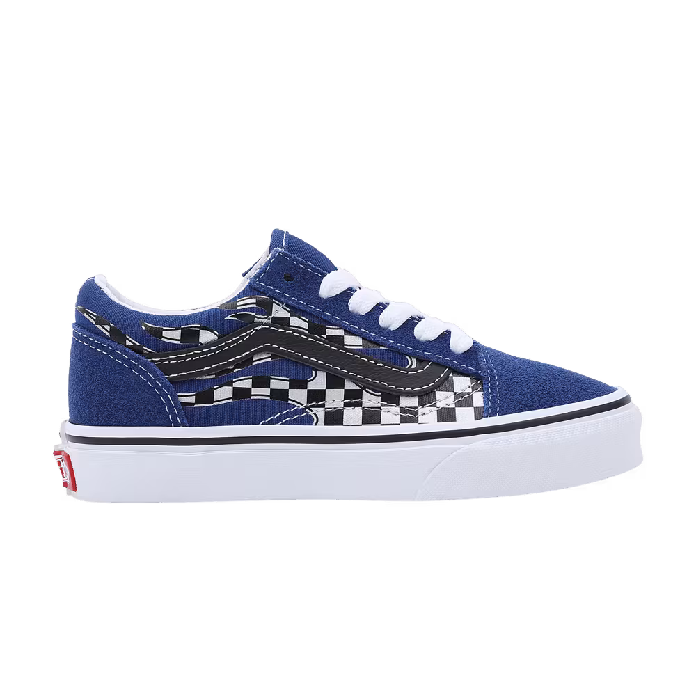 Vans Old Skool Kids Reflective Checkerboard - Blue Flame