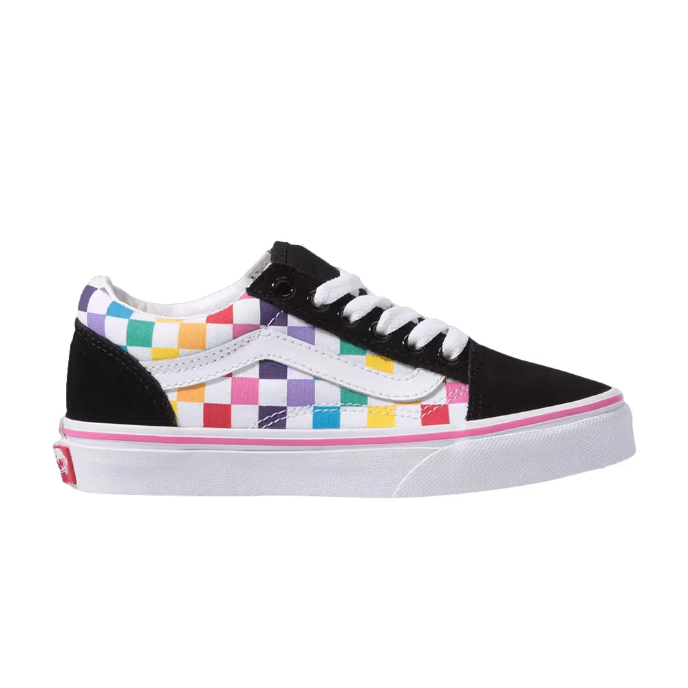 Vans Old Skool Little Kids Rainbow Checkerboard