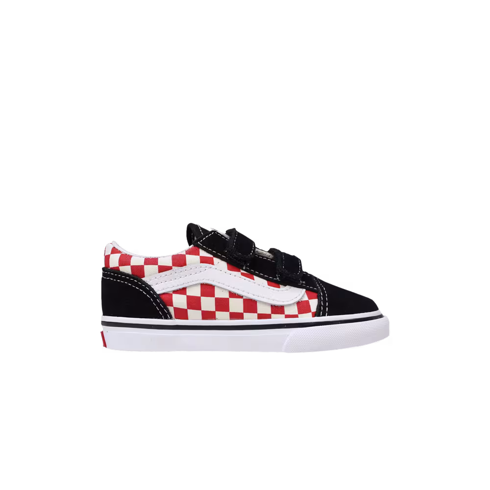Vans Old Skool V Toddler Checkerboard - Black Red