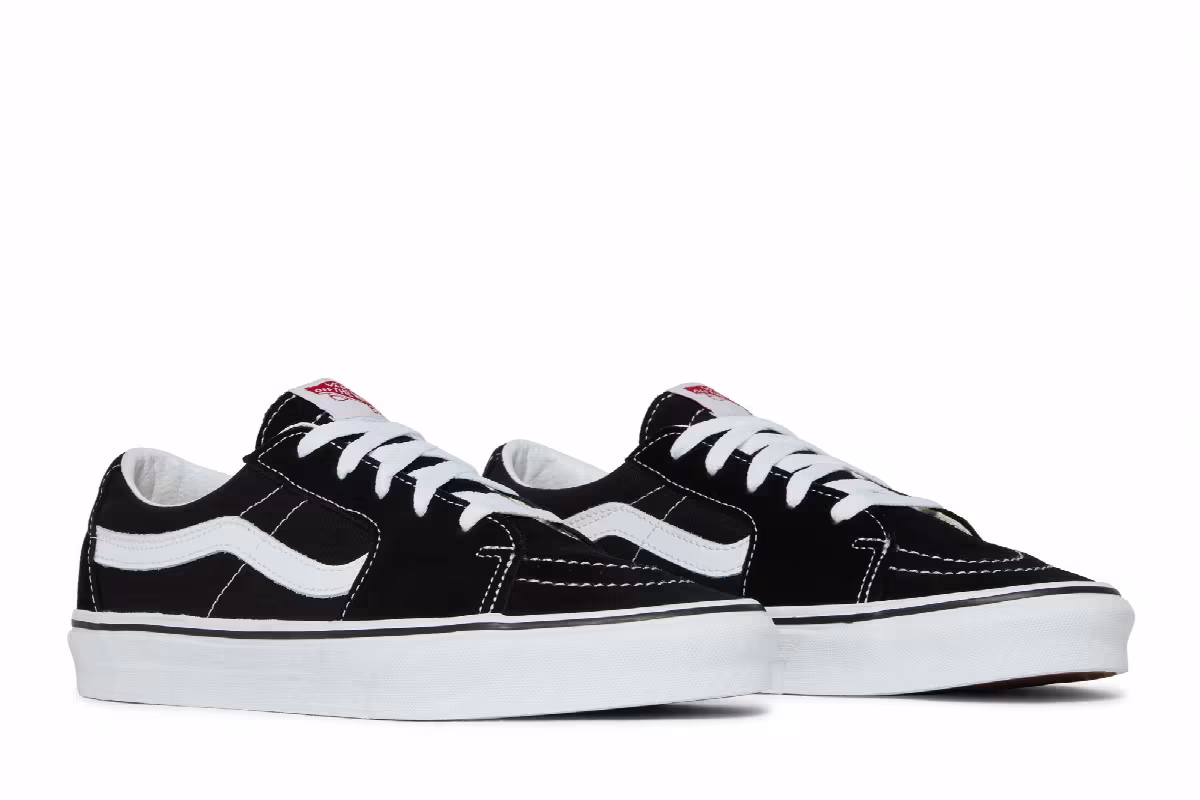 Vans Sk8-Low Black White, view 9