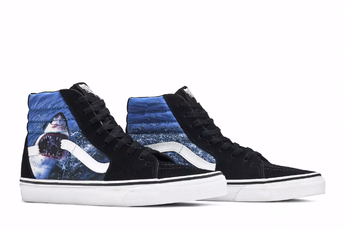 Shark Week x Vans Sk8-Hi Black Blue, view 9