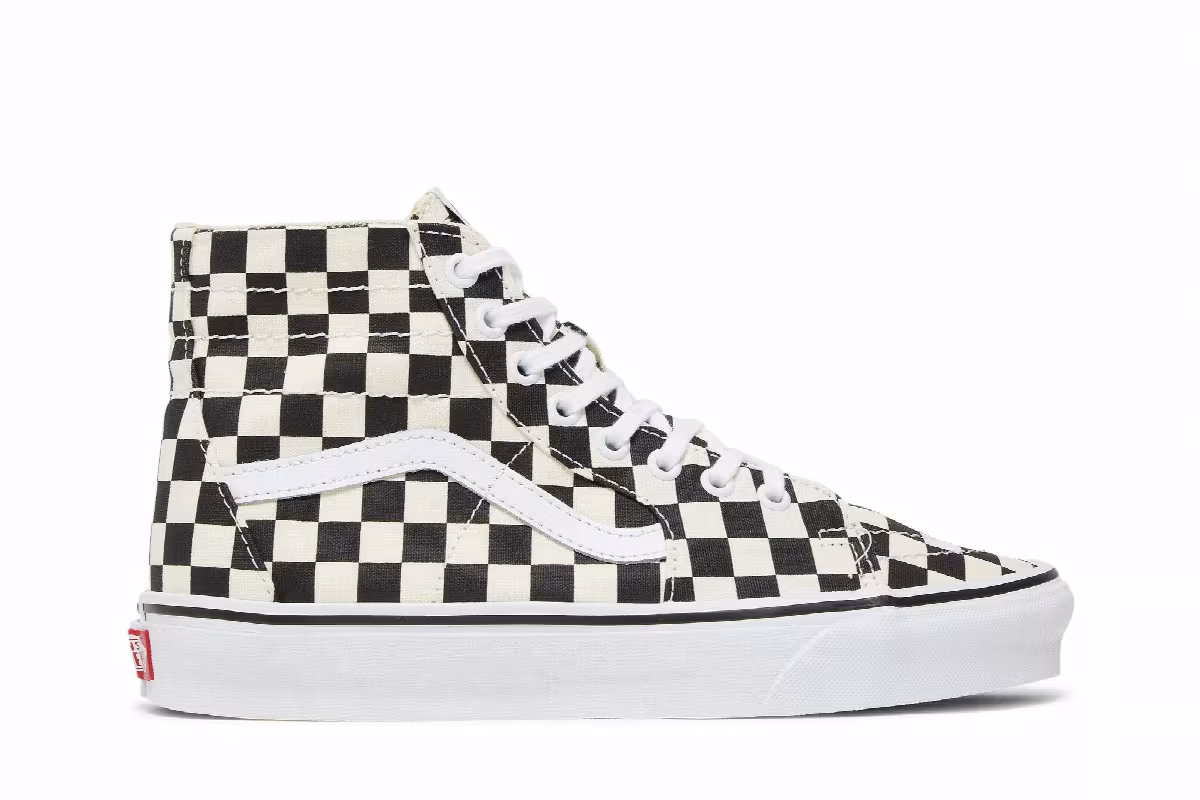 Vans Sk8-Hi Tapered Checkerboard - Black, view 2