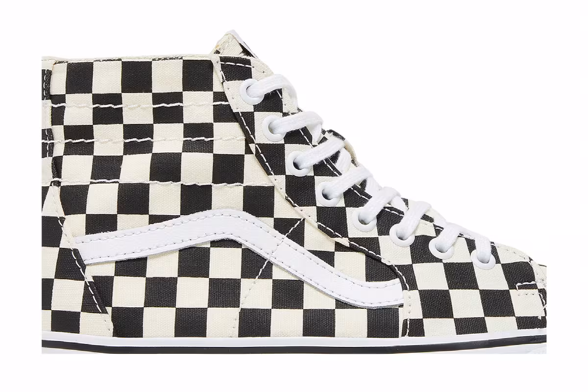 Vans Sk8-Hi Tapered Checkerboard - Black, view 3