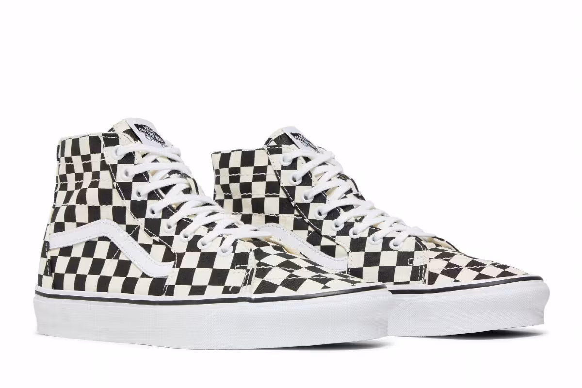 Vans Sk8-Hi Tapered Checkerboard - Black, view 9