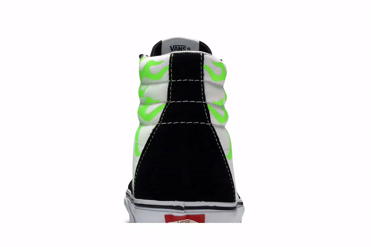 Vans Sk8-Hi Flame Black White, view 8