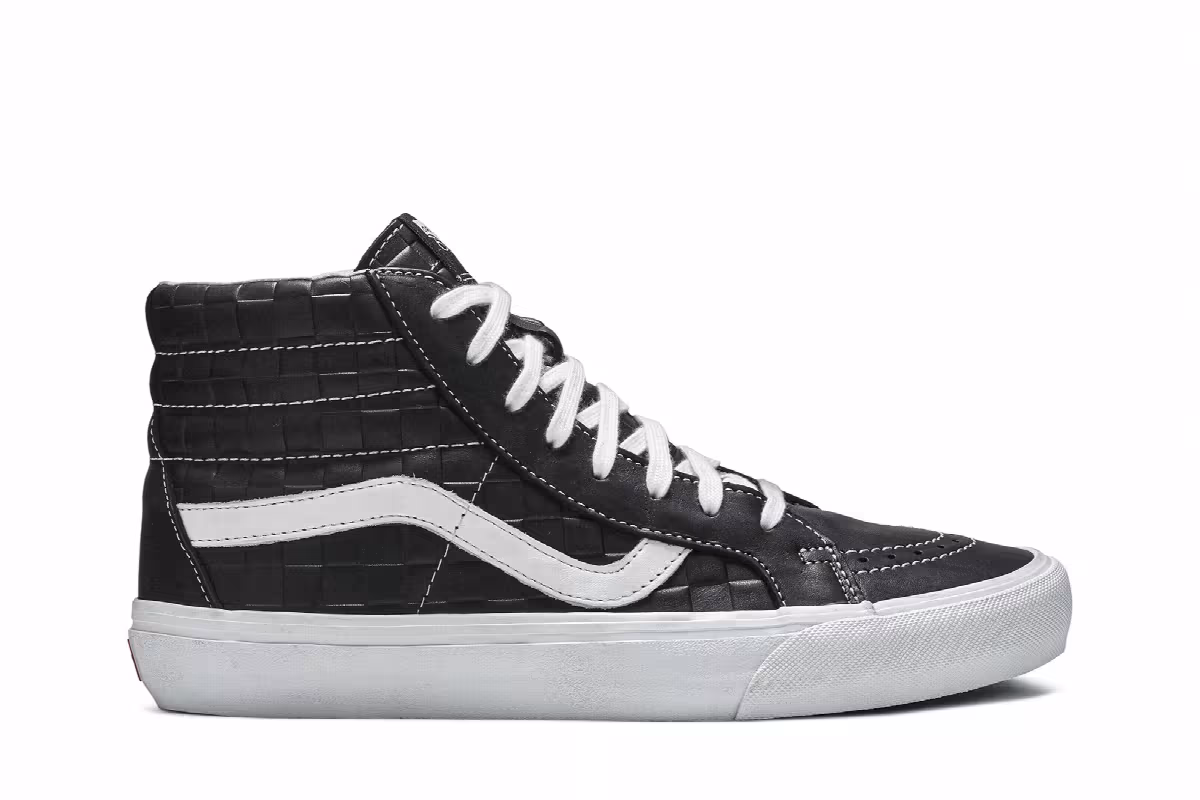 Vans Sk8-Hi Reissue 6 Checkerboard Embossed - Black, view 2