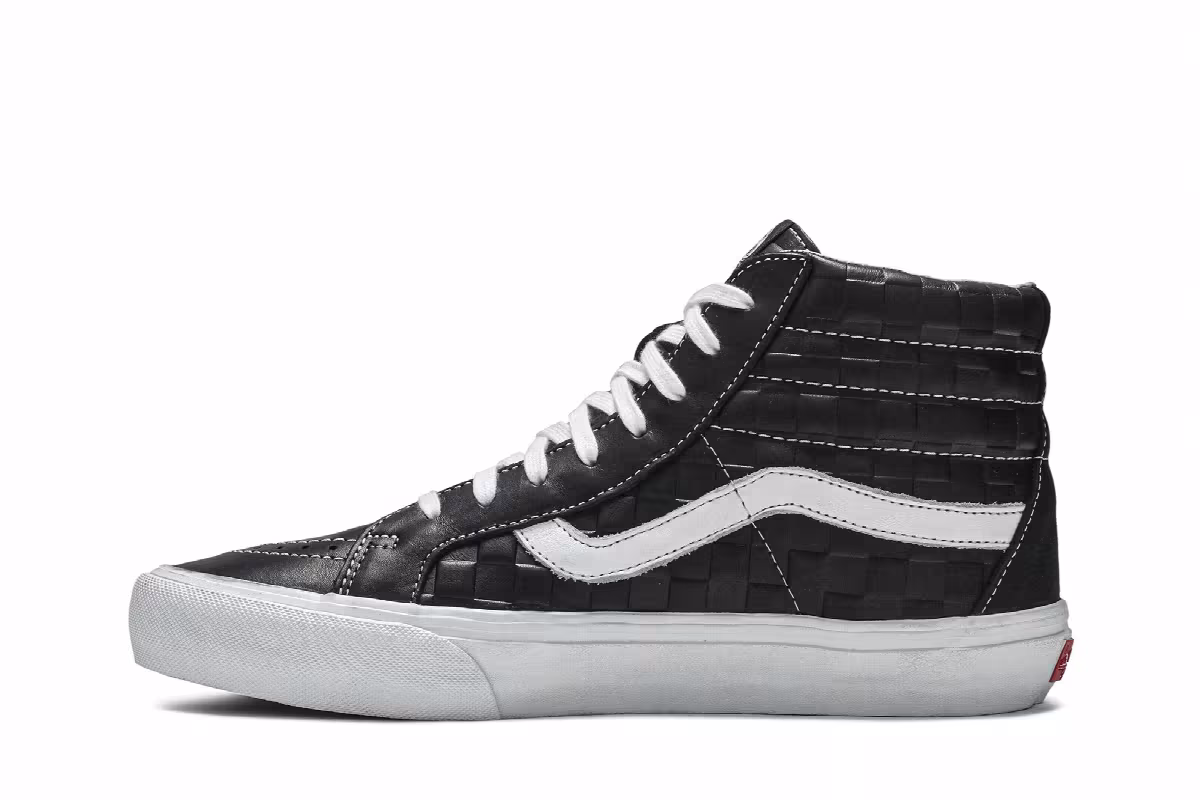 Vans Sk8-Hi Reissue 6 Checkerboard Embossed - Black, view 4