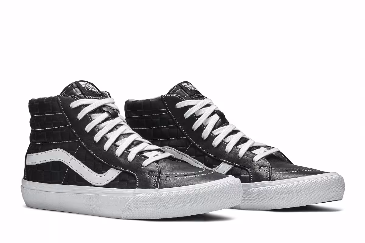 Vans Sk8-Hi Reissue 6 Checkerboard Embossed - Black, view 9