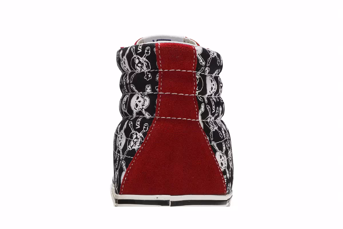 Vans Sk8-Hi 38 DX Skulls Red Black, view 8