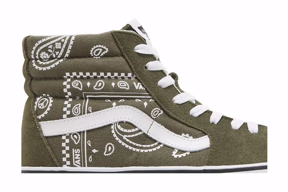 Vans Sk8-Hi Peace Paisley - Grape Leaf, view 3