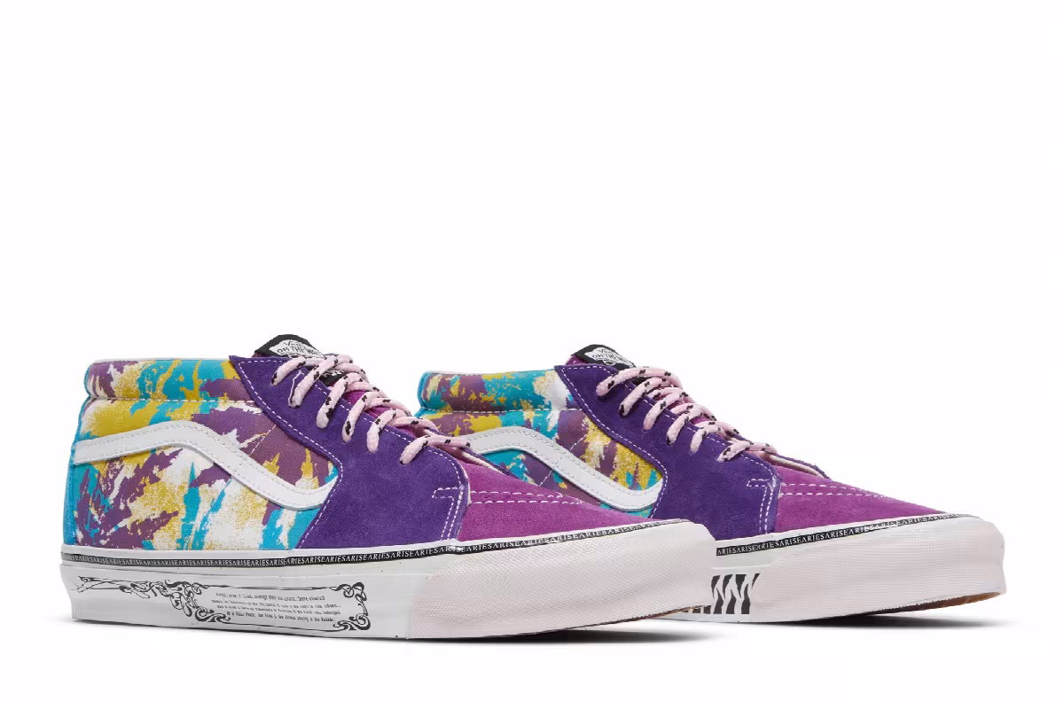 Aries x Vans OG Sk8-Mid LX Weed Bright, view 9