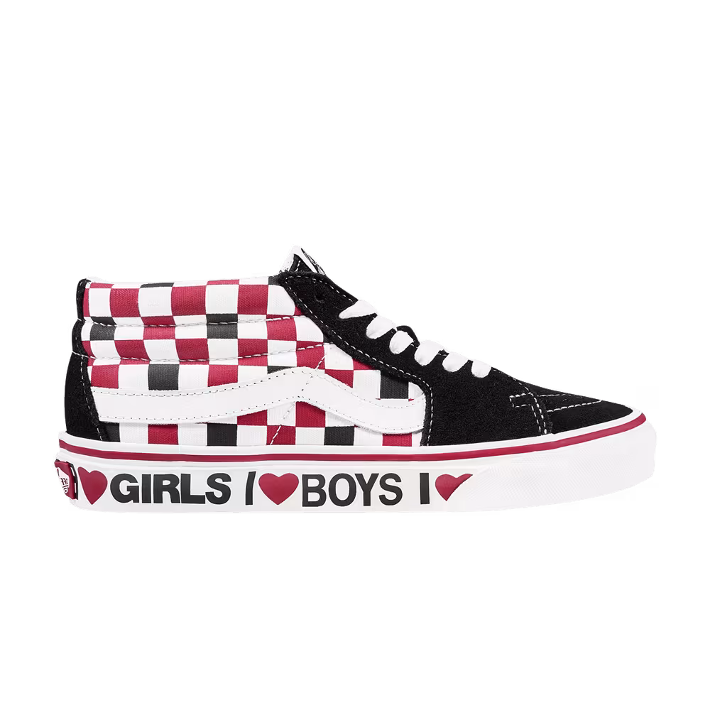 Vans Sk8-Mid Checkerboard - I Heart