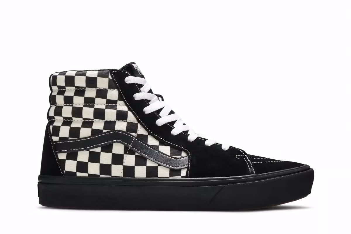 Vans Sk8-Hi ComfyCush Mixed Media - Black Checker, view 2