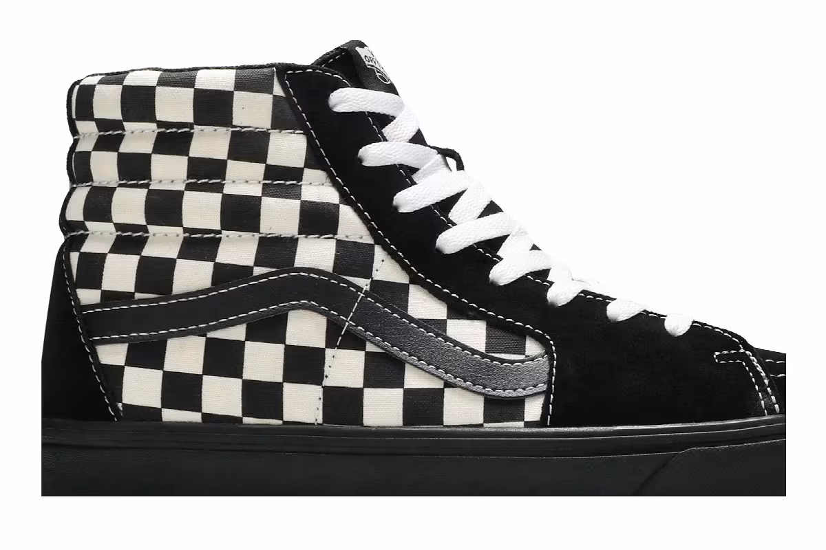 Vans Sk8-Hi ComfyCush Mixed Media - Black Checker, view 3