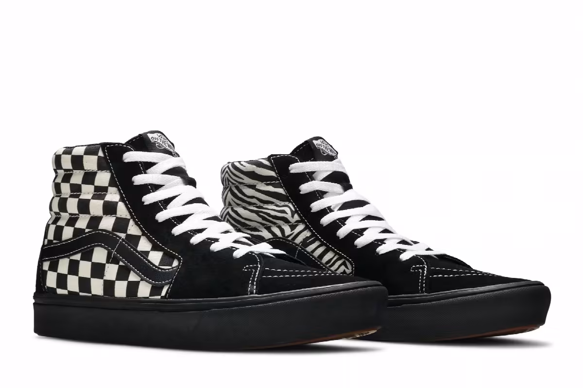 Vans Sk8-Hi ComfyCush Mixed Media - Black Checker, view 9