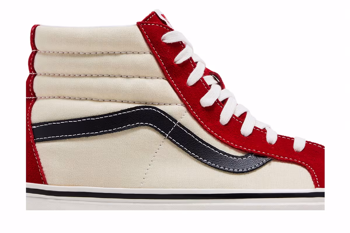 Vans Sk8-Hi 38 DX Anaheim Factory - White Red, view 3