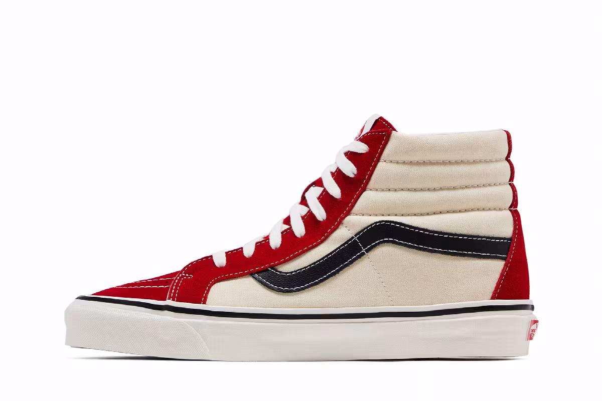 Vans Sk8-Hi 38 DX Anaheim Factory - White Red, view 4