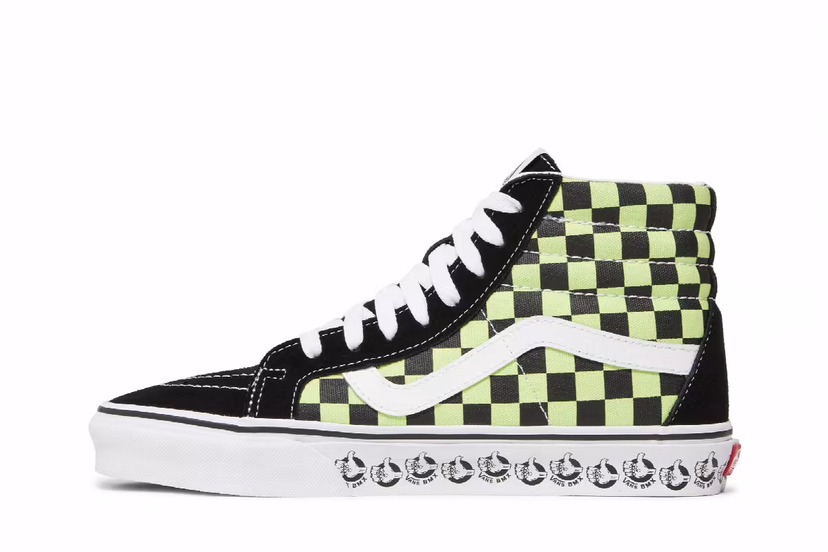 Vans BMX Sk8-Hi Reissue Black Sharp Green, view 4