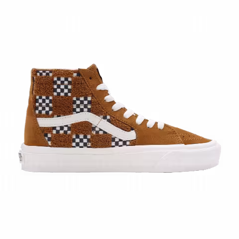 Vans Sk8-Hi Tapered 'Tufted Check - Golden Brown'