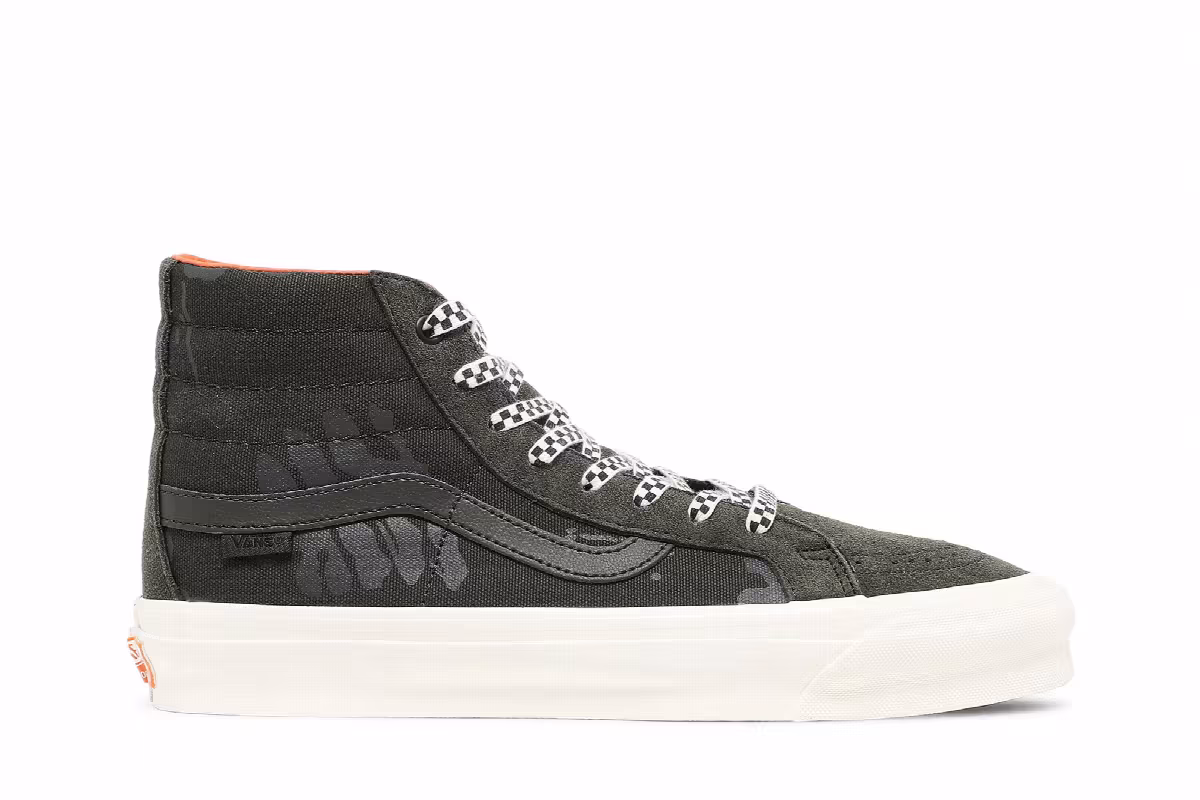 Vans Porter-Yoshida & Co. x OG SK8-Hi LX Forest Night Floral Checkerboard, view 2