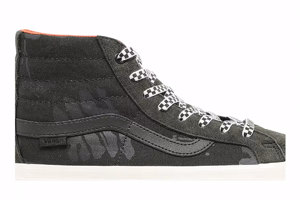 Vans Porter-Yoshida & Co. x OG SK8-Hi LX Forest Night Floral Checkerboard, view 3