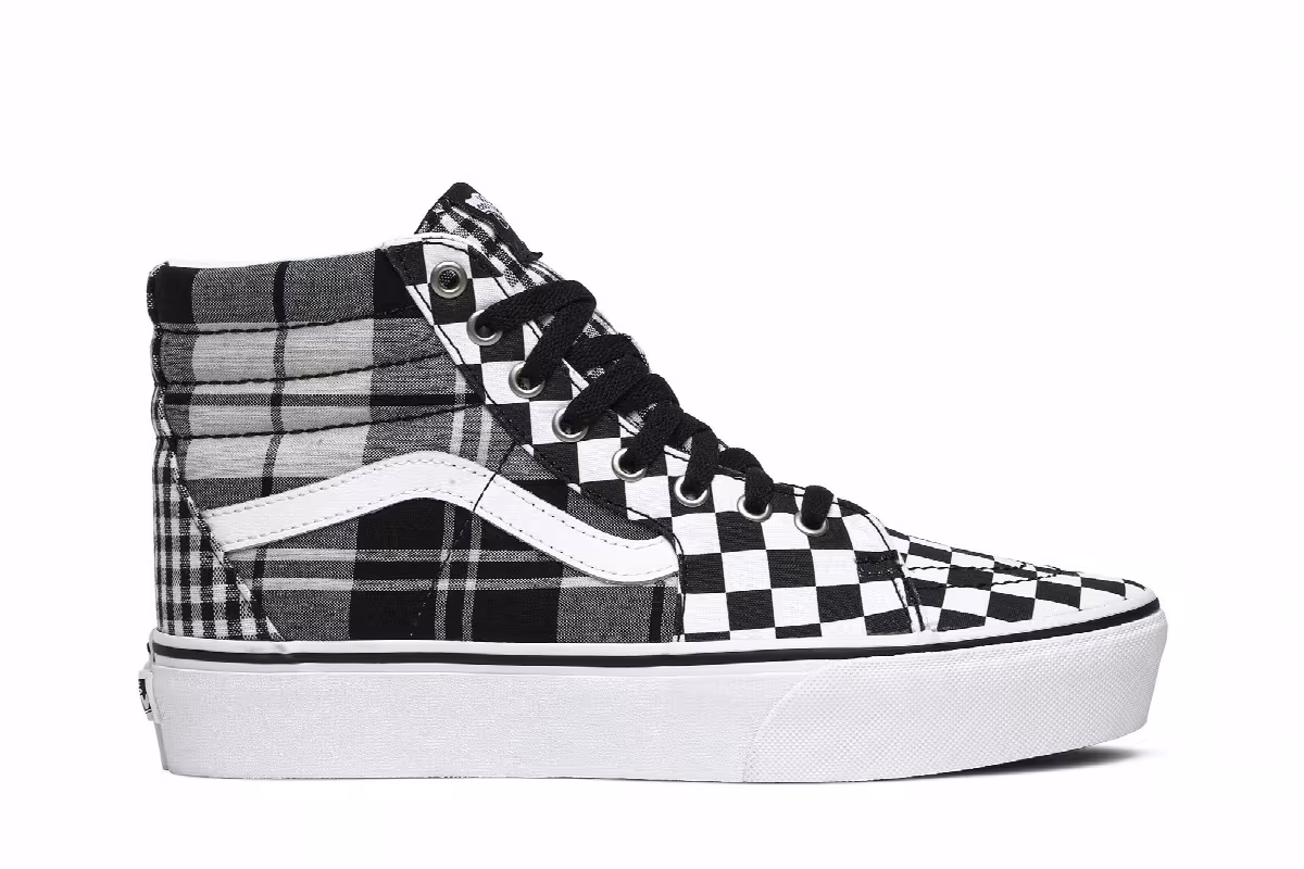 Vans Sk8-Hi Platform Plaid Checkerboard, view 2