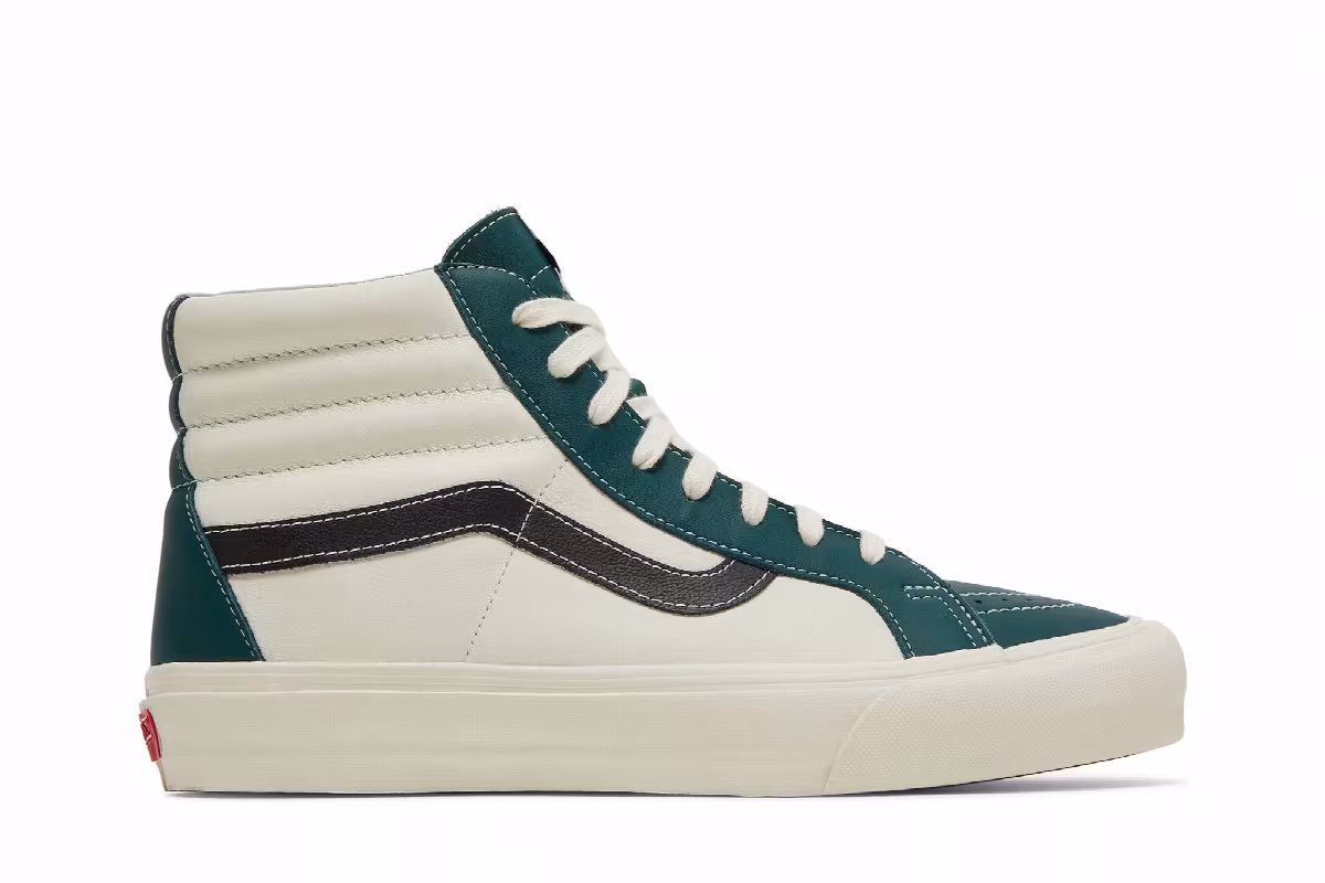 Vans Sk8-Hi Reissue 6 Marshmallow Evergreen, view 2
