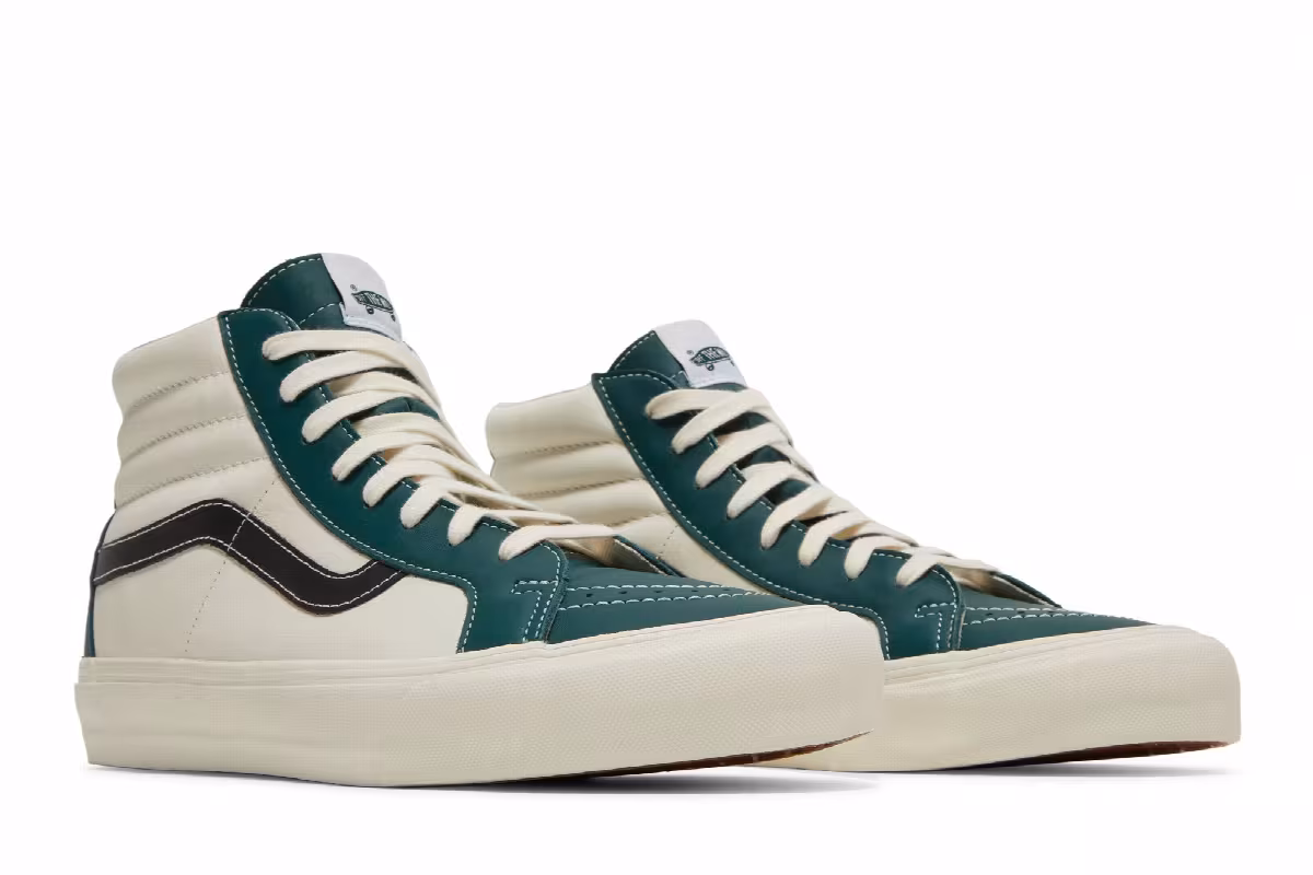 Vans Sk8-Hi Reissue 6 Marshmallow Evergreen, view 9