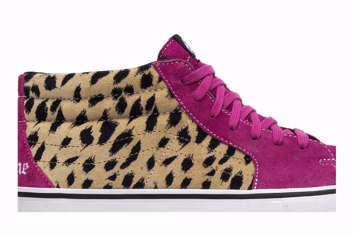 Supreme x Vans Sk8-Mid Pro Cheetah Velvet, view 3