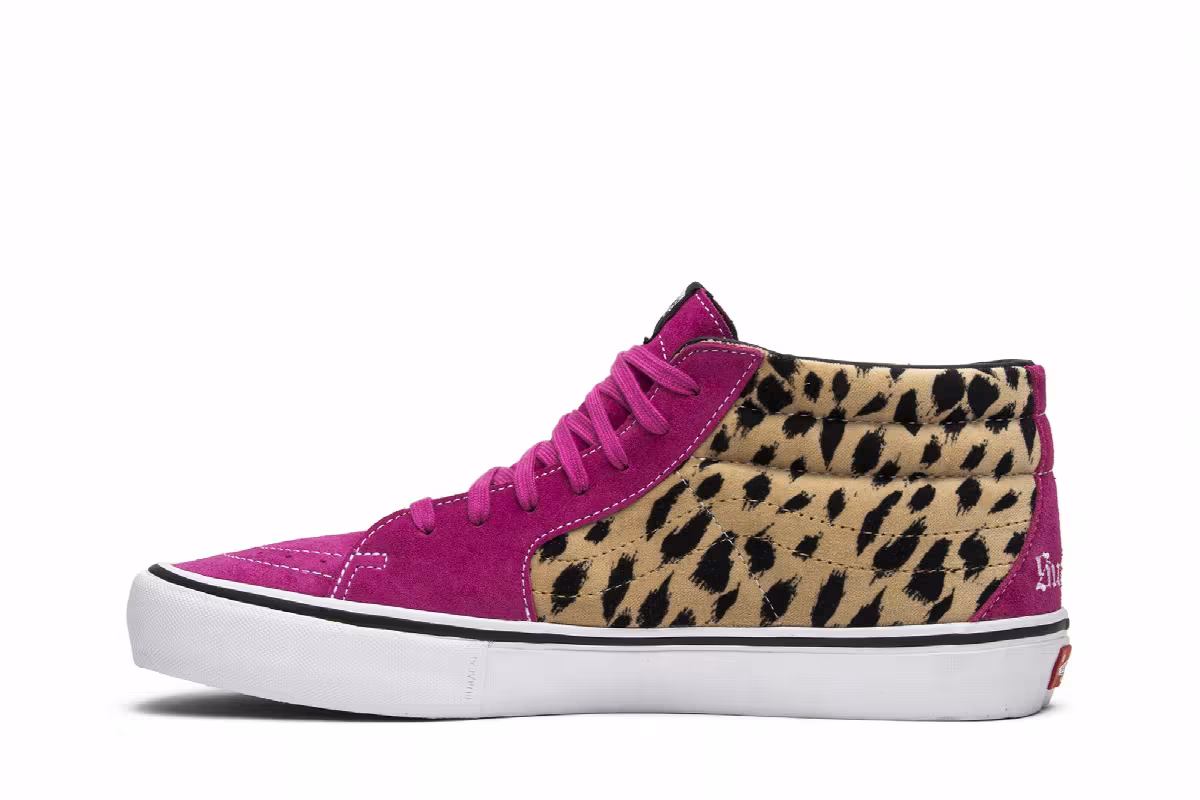 Supreme x Vans Sk8-Mid Pro Cheetah Velvet, view 4