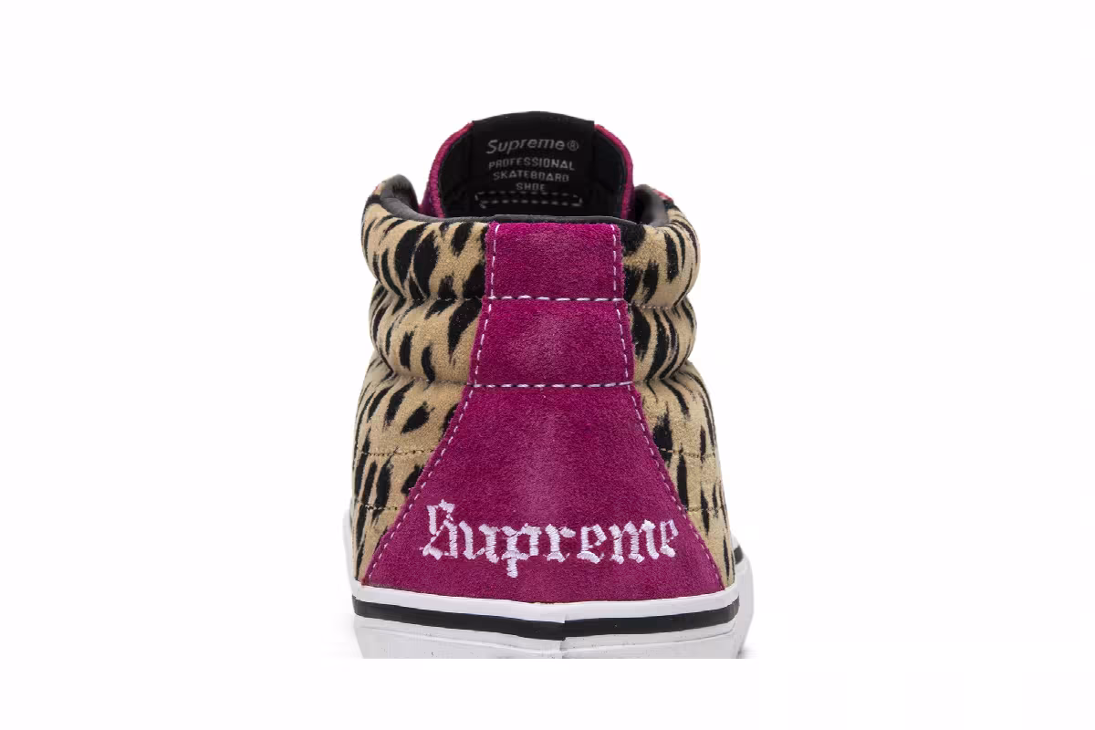 Supreme x Vans Sk8-Mid Pro Cheetah Velvet, view 8