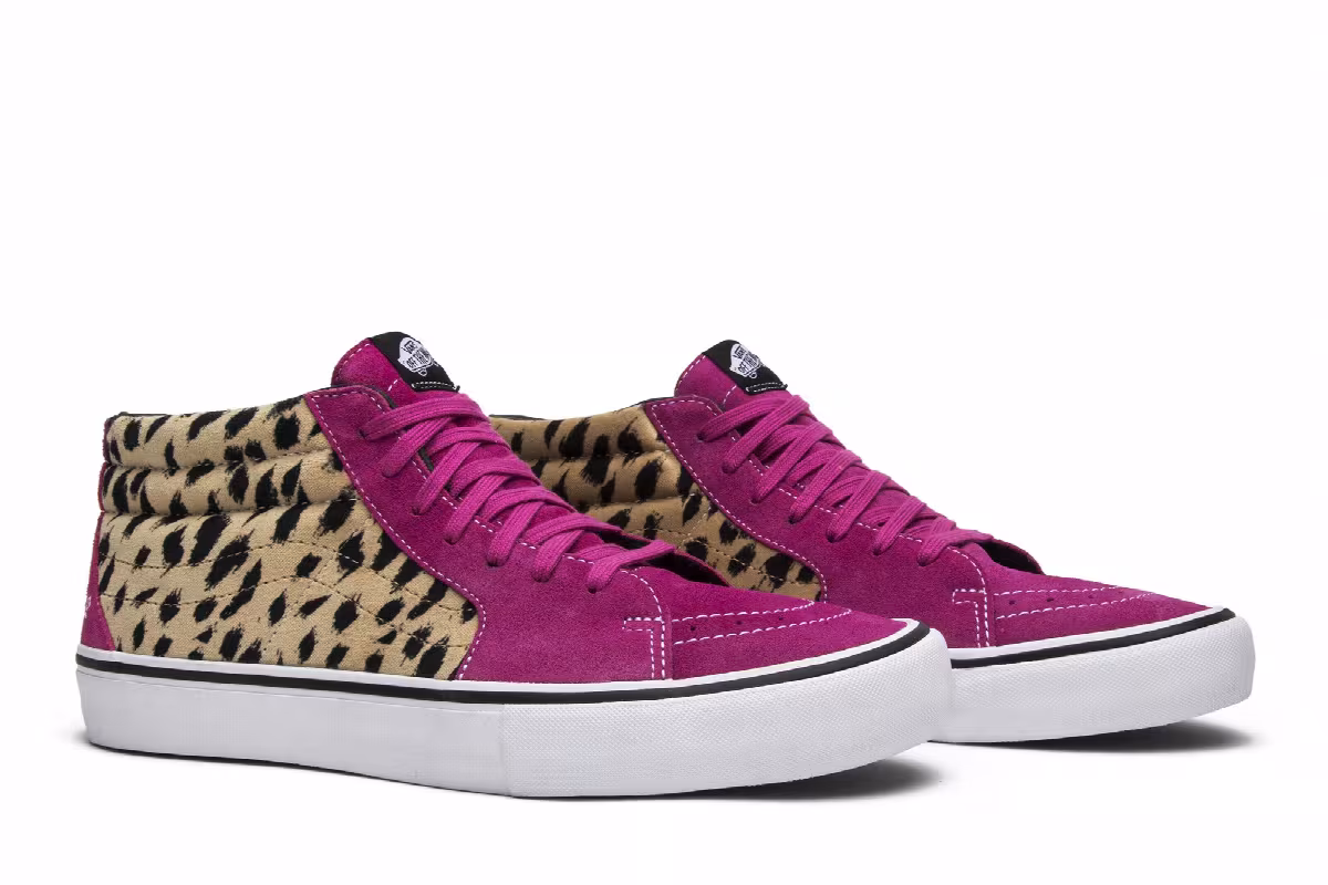 Supreme x Vans Sk8-Mid Pro Cheetah Velvet, view 9