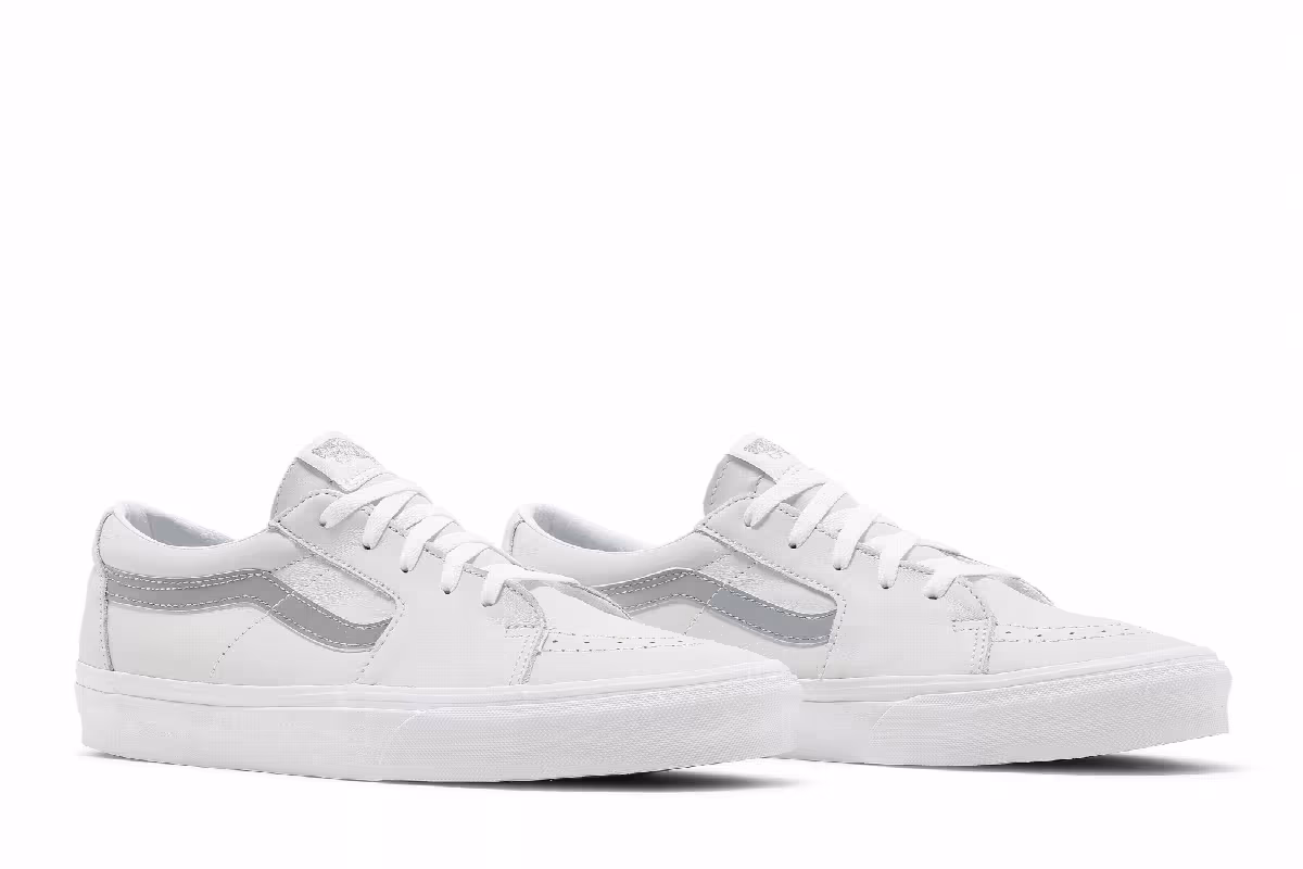 Vans Sk8-Low White Reflective, view 9