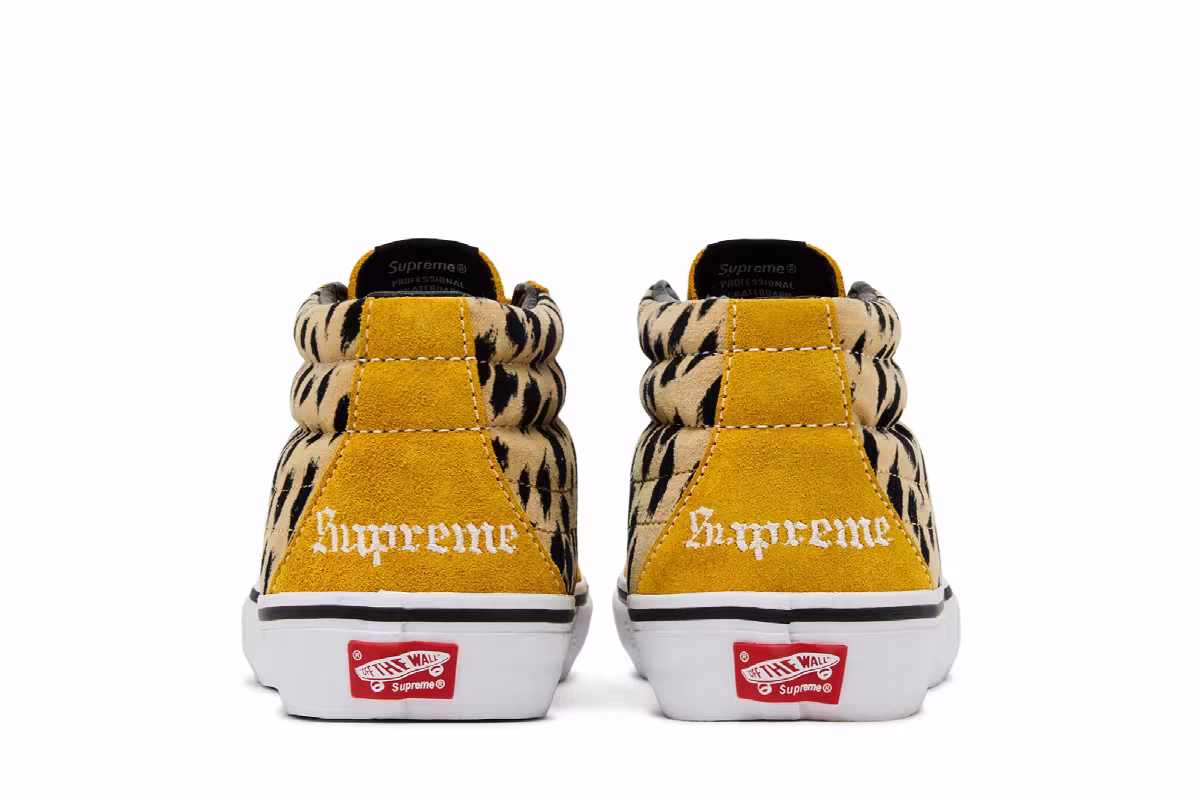 Supreme x Vans Sk8-Mid Pro Cheetah Velvet, view 7