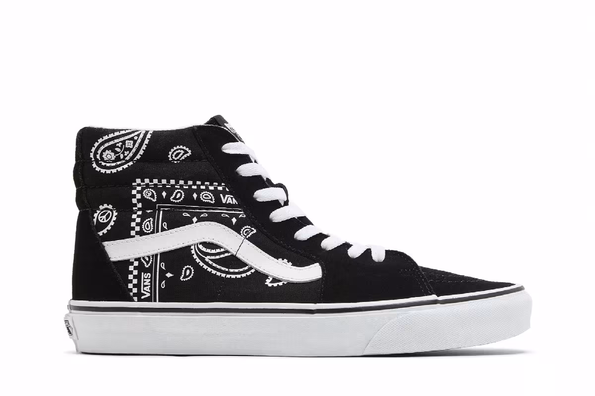 Vans Sk8-Hi Peace Paisley - Black, view 2