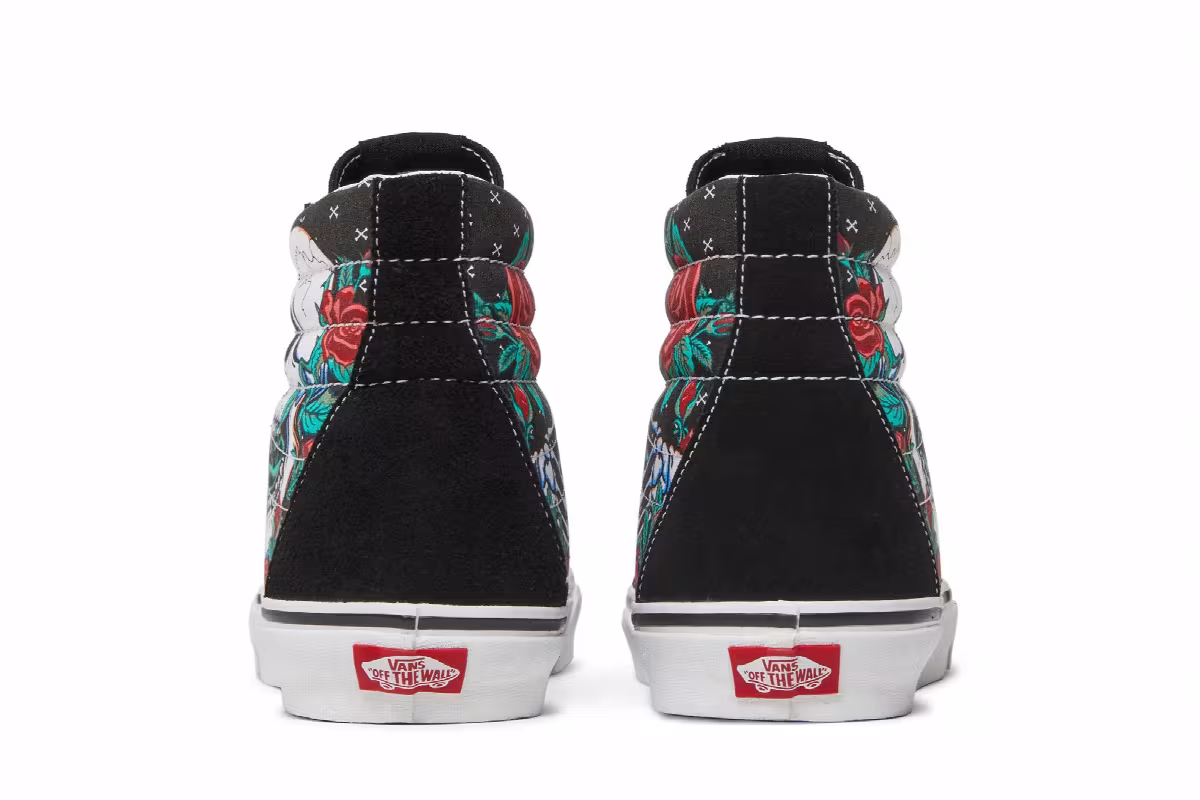 Vans Sk8-Hi Rose Skulls, view 7
