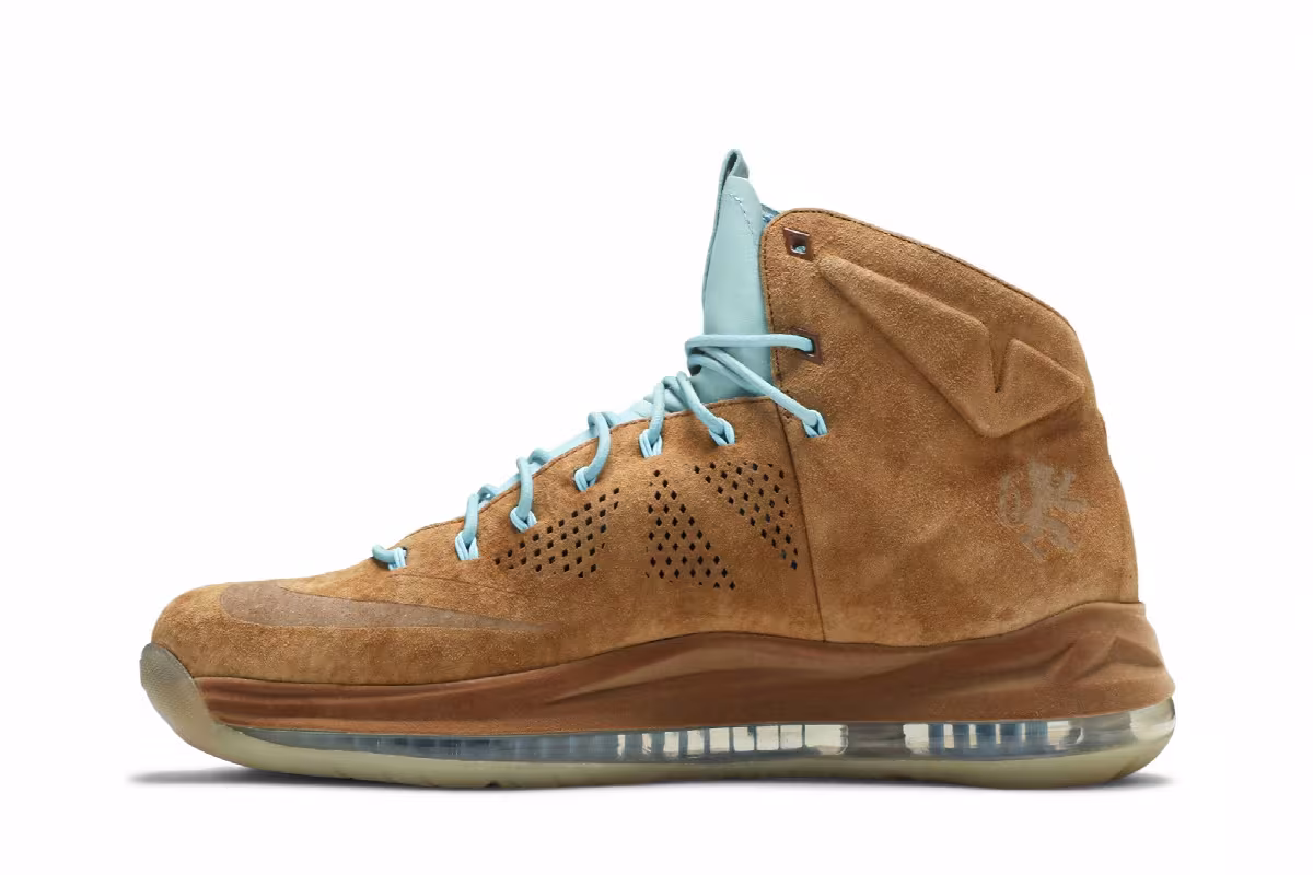 Nike LeBron 10 EXT QS brown suede, view 4