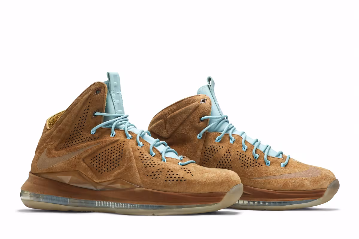 Nike LeBron 10 EXT QS brown suede, view 9