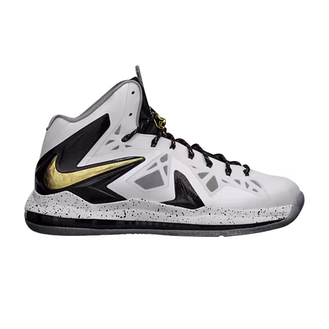 Nike LeBron 10 P.S. Elite+ White Gold Black