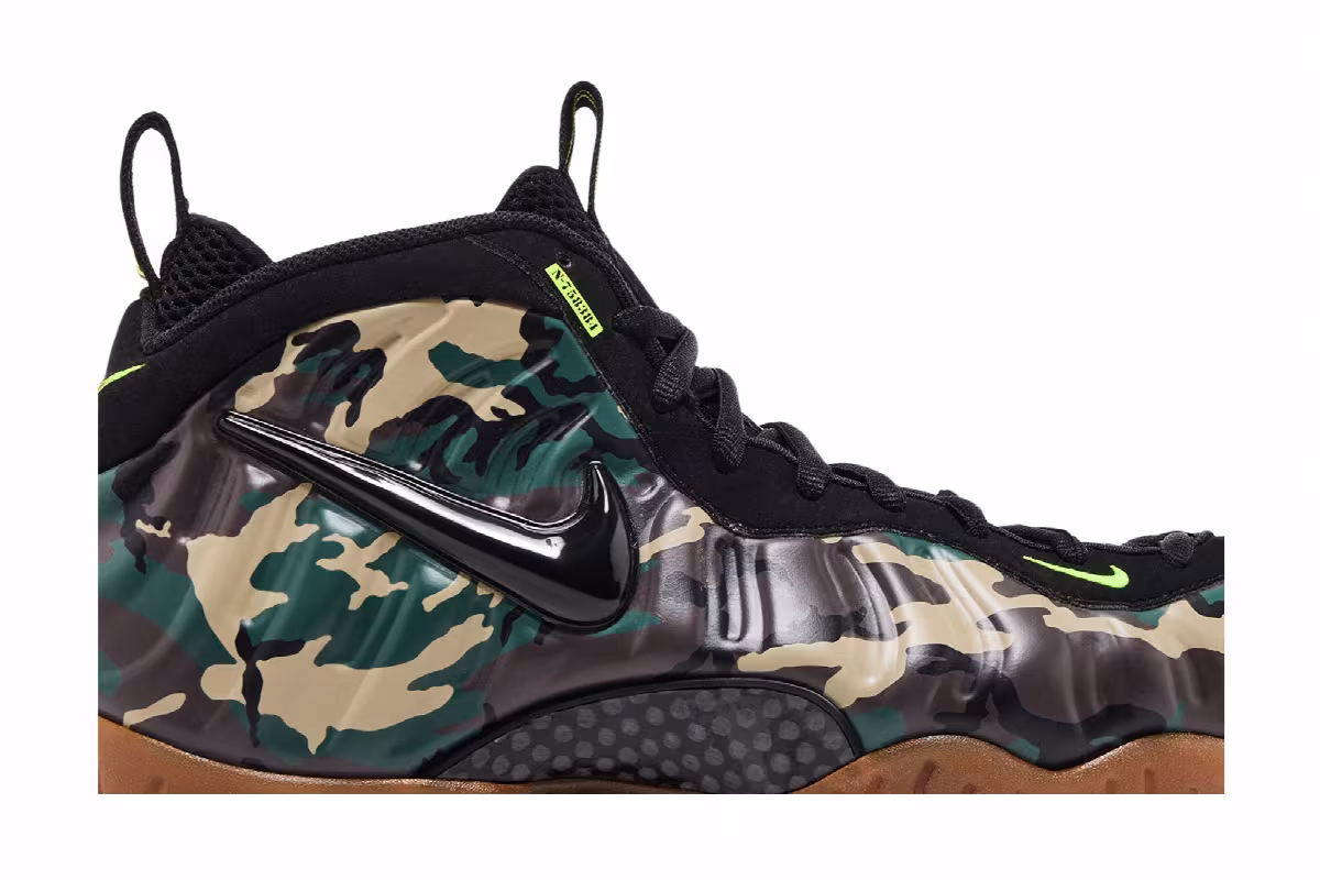 Nike Air Foamposite Pro Prm Le Green Camo, view 3